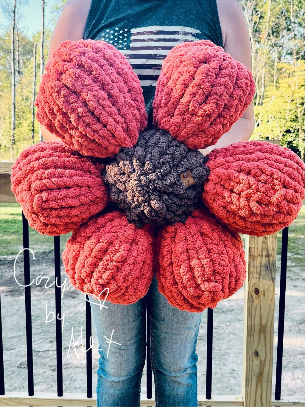 Custom Cozy Flower Pillow
