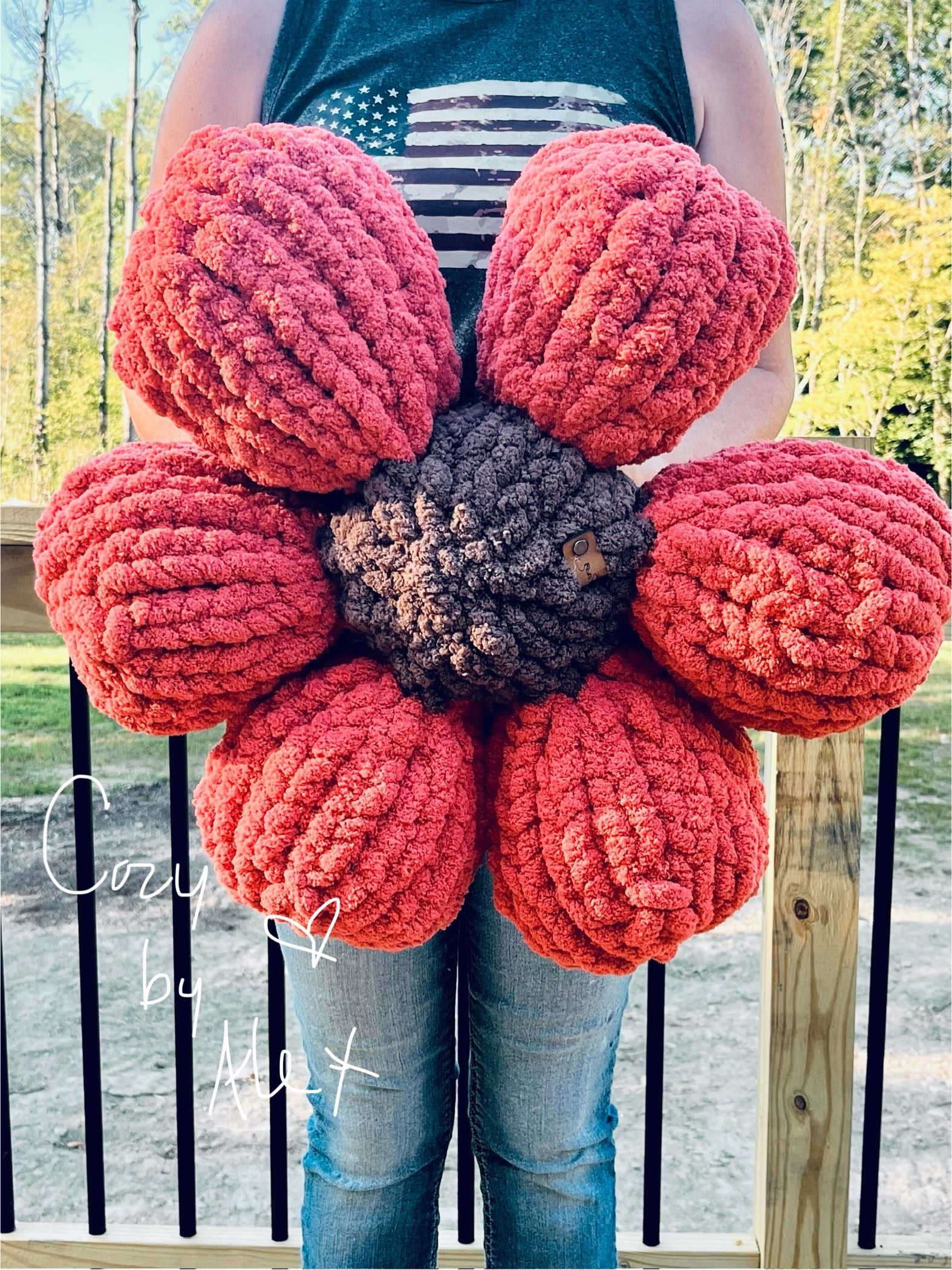 Custom Cozy Flower Pillow