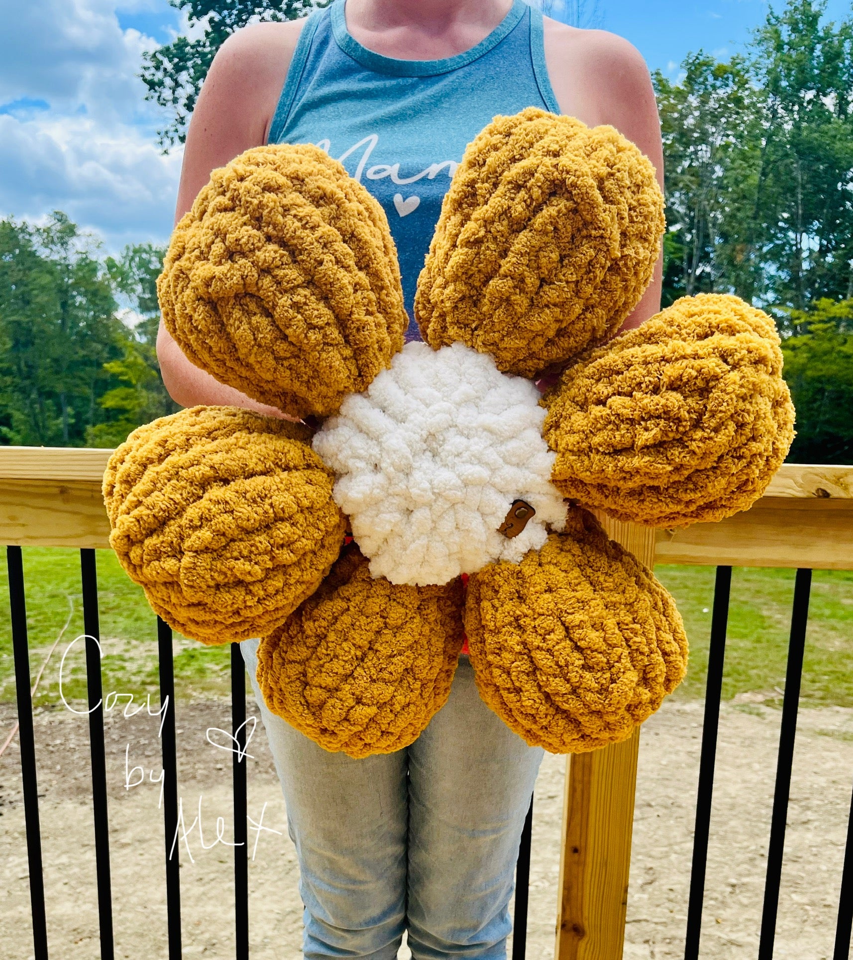 Custom Cozy Flower Pillow