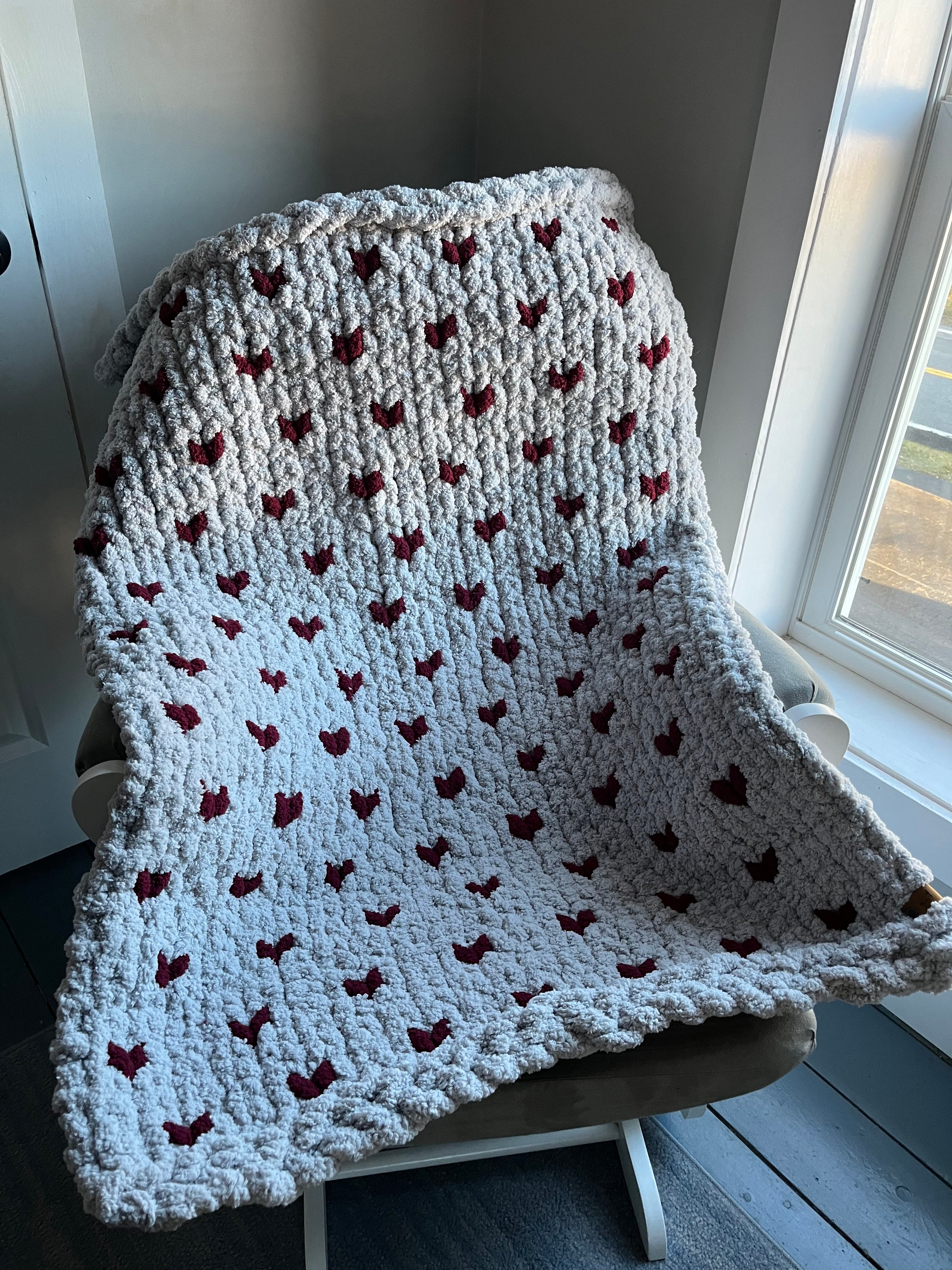 Custom Cozy Hearts Blanket